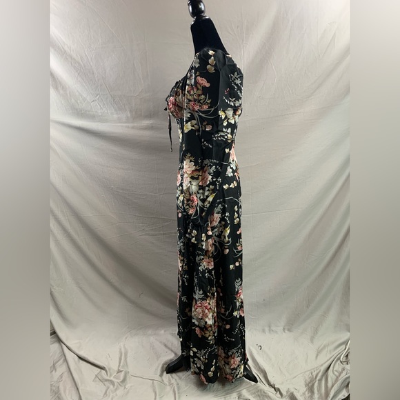 Boho French Floral Print Split Thigh Dress - Picture 8 of 10